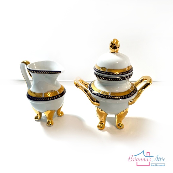 Yau Shing Laurel Shield Vintage Fine Porcelain Espresso/Demitasse Set 15 Piece - Picture 7 of 11